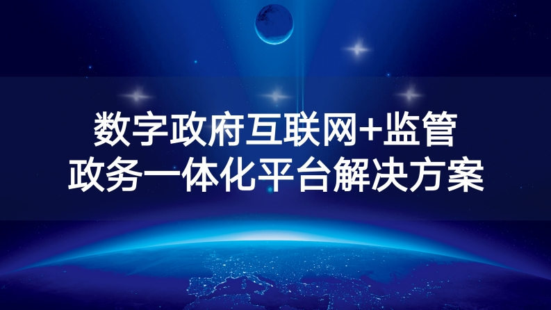 数字政府互联网-监管政务一体化平台解决方案51页[PPT]